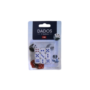 Cartela c/ 09 dados para jogos ref 1968 FWB