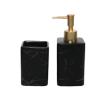 Kit banheiro 02 pcs porta sabonete/escova ceramica 98677 FWB