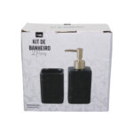 Kit banheiro 02 pcs porta sabonete/escova ceramica 98677 FWB