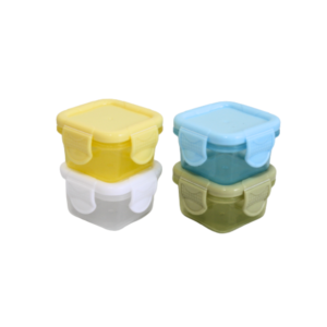 Jogo c/ 04 mini potes plastico 06cm ref 9628 FWB