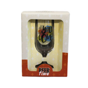 Taça 300 ml cerveja vidro all you need is love ref 8925 Medieval