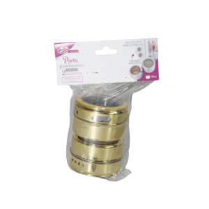 Porta condimento 02 pcs c/imã 70ml dourado 15103 Inga Import