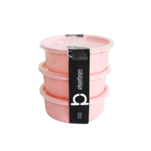 Jogo c/ 03 potes redondo color ref 1344 Plastbon