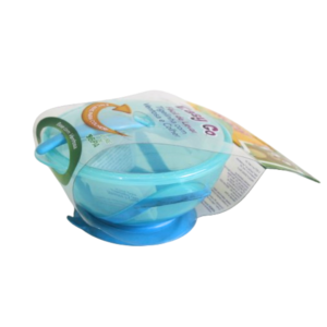 Tigelinha c/ ventosa e colher azul ref 05419 085 Cajovil