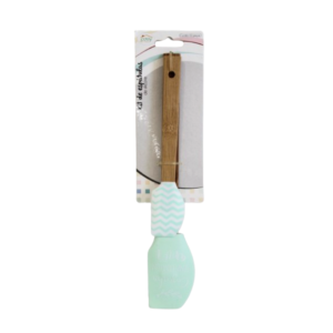 Kit c/ 02 espatulas silicone cabo bambu ref cz0296 Fu Xing