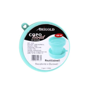 Copo retratil em silicone ref 2233 Amigold