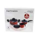 Conj panelas 04 pcs antiaderente vermelho ref 29140V  Martinazzo