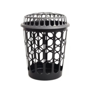 Cesto telado 30 lts preto c/ tampa ref 2110 MB Plast