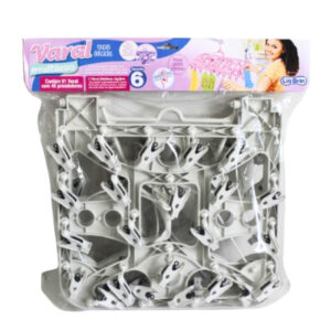 Varal multiuso tamanho 06 c/ 48 prendedores ref 624 Ligbrink