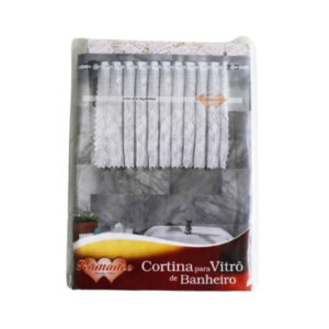 Cortina 90x70cm p/ vitro de banheiro ref 132 Leocam