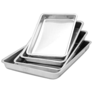 Jogo c/ 04 assadeira aluminio alta lisa/trabalhada Vissotex