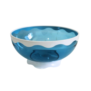 Saladeira fruteira redonda bicolor ondulada 1030 ACD Plasticos