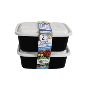 Jogo c/ 02 potes ret g plastico ref 27 Maria Cristina