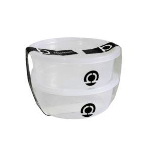 Jogo c/ 02 potes redondo transparente ref 1449 Plastbon