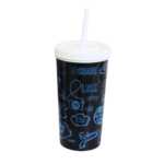 Copo 700ml c/ canudo mix ref 8985 Zapala