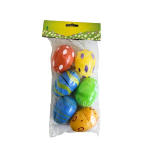 Kit c/ 06 ovinhos pascoa color plastico 1382 Fertim CP Importacao