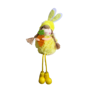 Enfeite pascoa 20cm coelhinha menina 9622 Fertin CP Importacao