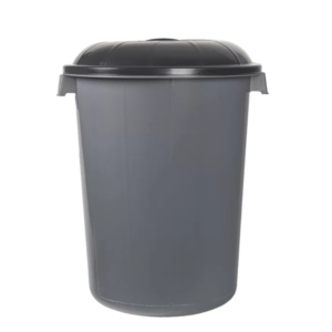 Lixeira 61 lts color c/ tampa preta plastico ref 61 MB Plast