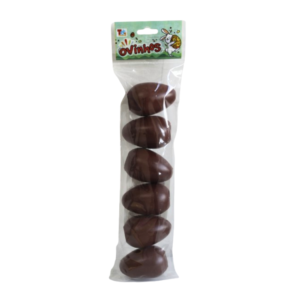 Kit c/ 06 ovinhos pascoa plastico chocolate ref xis0692 Mastertoy