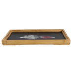 Bandeja retangular bambu 33 x 22cm ref 1929 Amigold