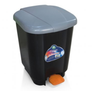 Lixeira 21 lts c/ pedal retangular ref 25435pi Toyplast