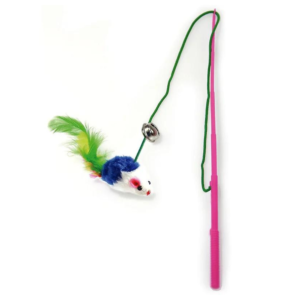 Brinquedo p/ pets varinha 30cm c/ ratinho ref 15464 Inga import