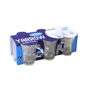 Jogo c/ 06 xicaras 90ml vidro cafe yarrow ref 2004 Engels