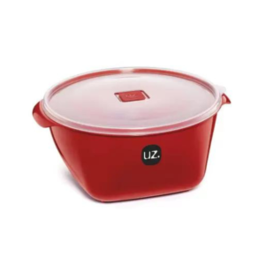 Pote 4,0 lts redondo premium c/ tampa vermelho ref 203-vm UZ.