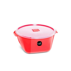 Pote 2,0 lts redondo premium c/ tampa vermelho ref 204-vm UZ.
