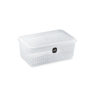 Produto Pote 1,0 lt retangular multiuso c/ tampa transparente 396-tr UZ.