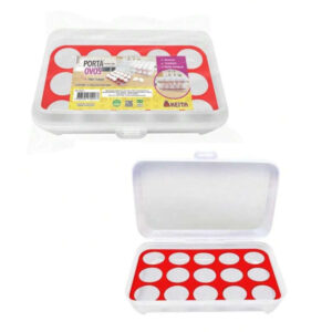 Produto Porta ovos 25x16cm c/ 15 divisorias plastico e tampa Keita