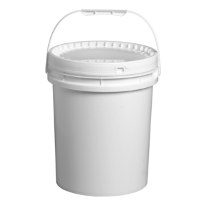 Balde 20 lts especial branco c/ tampa ref 3020 Plasnew