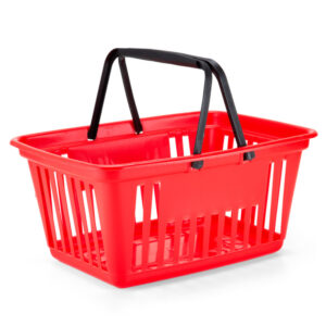 Cesta 21,4 lts de mercado plastico telado vermelho 8105 Plasnew