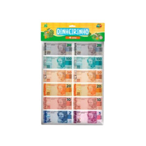 Cartela c/ 48 notas de dinheirinho p/ brincar ref 391 GGBplast