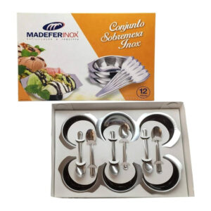 Jogo sobremesa 12 pcs inox ref 1 670 Madefer