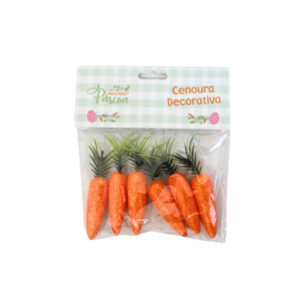 Kit c/ 06 cenouras mini 05cm plascoa ref pas0049 Multiart