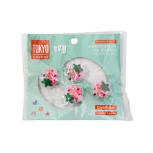 Kit c/ 04 prendedores divertidos p/ papel ref clp0002 Multiart