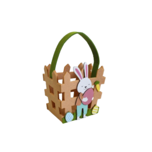 Cesta de feltro 13x10x12cm decorativa pascoa ref mdn0052 Multiart