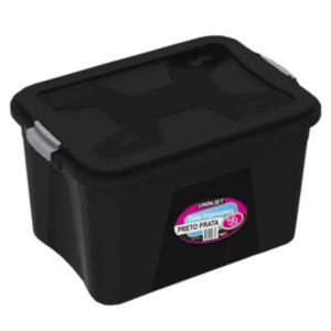 Caixa organizadora 56 lts preta ref 413 Uninjet