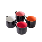 Jogo c/ 04 xicaras 90ml ceramica bicolor sem pires 12263 Wellmix