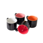 Jogo c/ 04 xicaras 90ml ceramica bicolor sem pires 12263 Wellmix