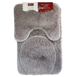 Jogo c/ 03 tapetes banheiro color luxo ref wx010923 Wellmix