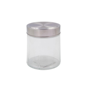 Pote 750ml vidro 11x12cm tampa rosca metal ca0924 Cim Companhia