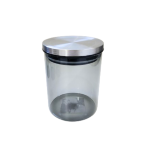 Pote 750ml vidro fume hermetico tampa metal ca5529 Cim Companhia