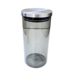 Pote 1,4 lt vidro fume hermetico tampa metal ca5531 Cim Companhia