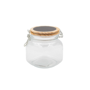 Pote 650 ml vidro hermetico c/ tampa bambu ca5539 Cim Companhia