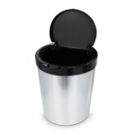 Lixeira 10 lts metalizado c/ tampa pretaref 25670pi Toyplast