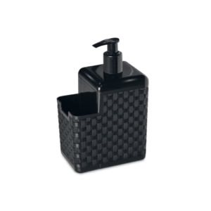 Porta detergente e esponja rattan preto ref 25775 Toyplast