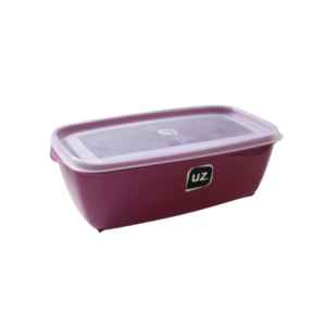 Pote 1,5 lts retangular multiuso c/ tampa magenta ref 225-mag UZ.