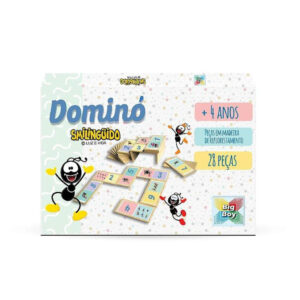 Jogo domino c/ 28 pcs numeros e imagens ref 2167 Big Boy